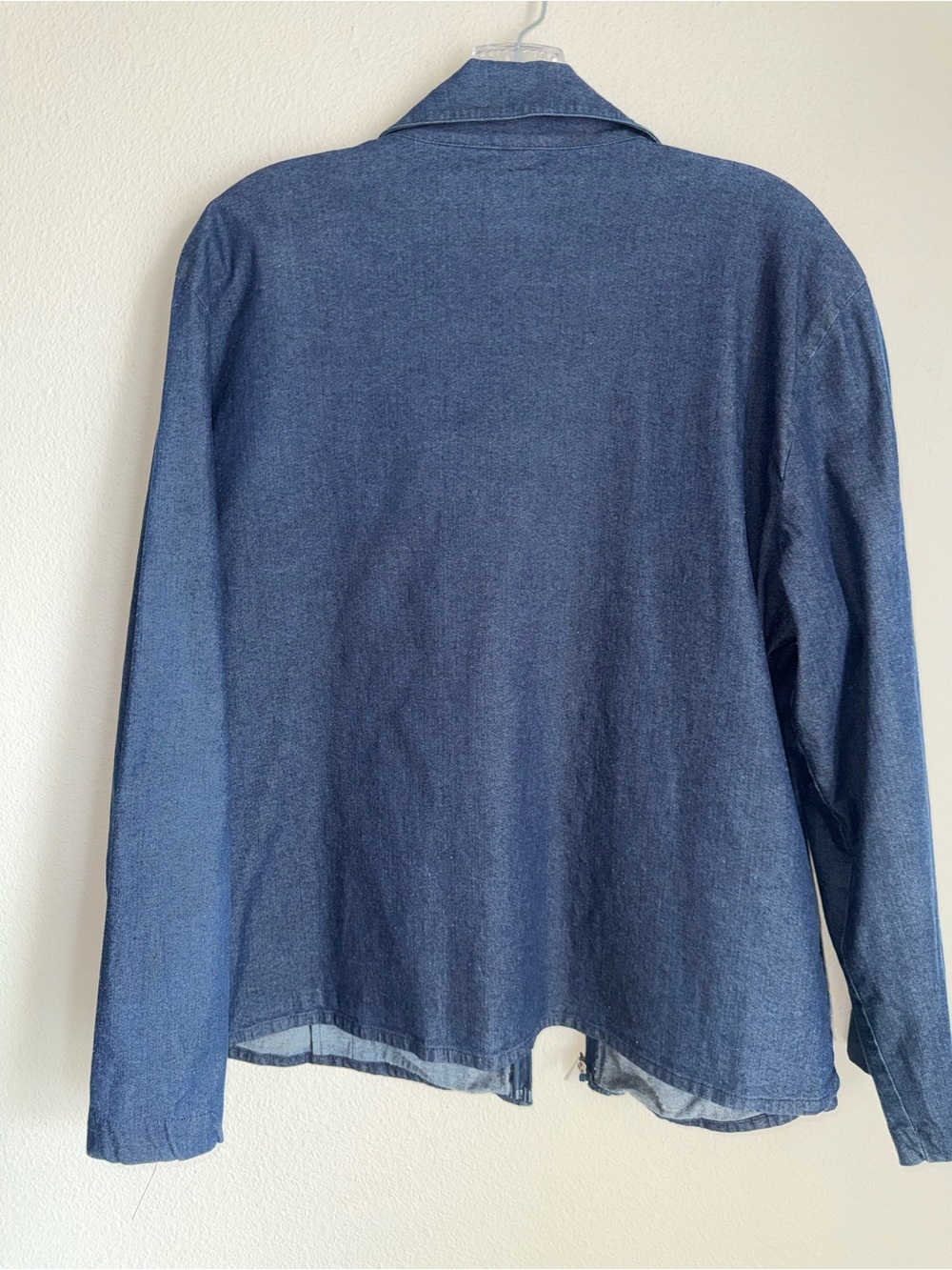 Eileen Fisher Blue Stretch Denim Jacket & Pants Set - Picture 13 of 14